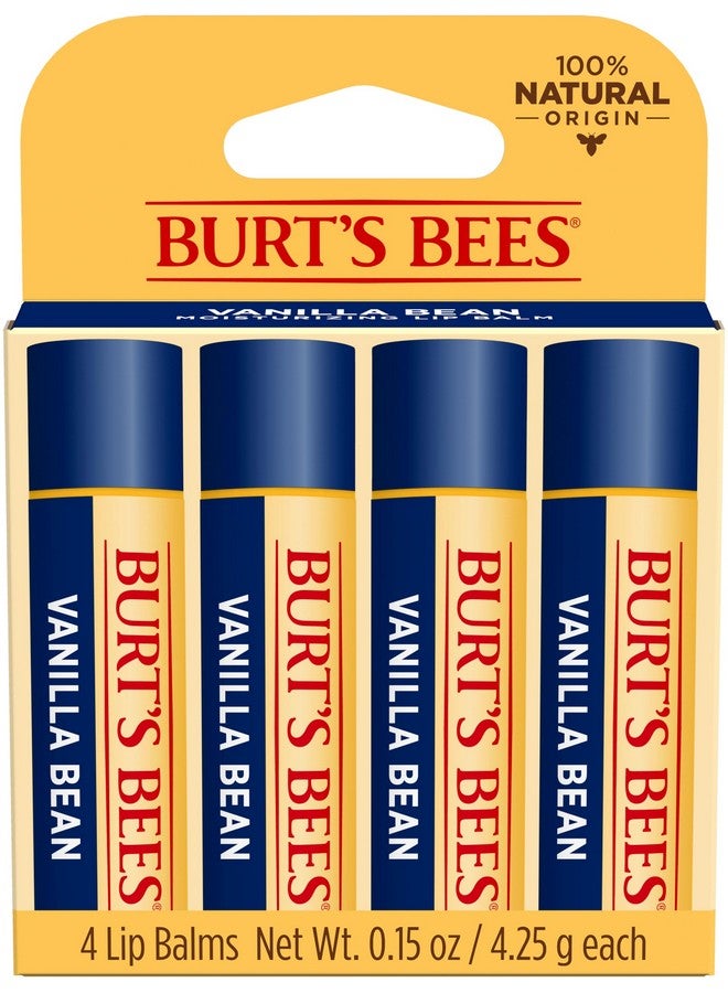 بيرتس بيز مرطب شفاه طبيعي ١٠٠٪ من بيرتس بيز، بنكهة الفانيليا - ٤ أنابيب - Image 1