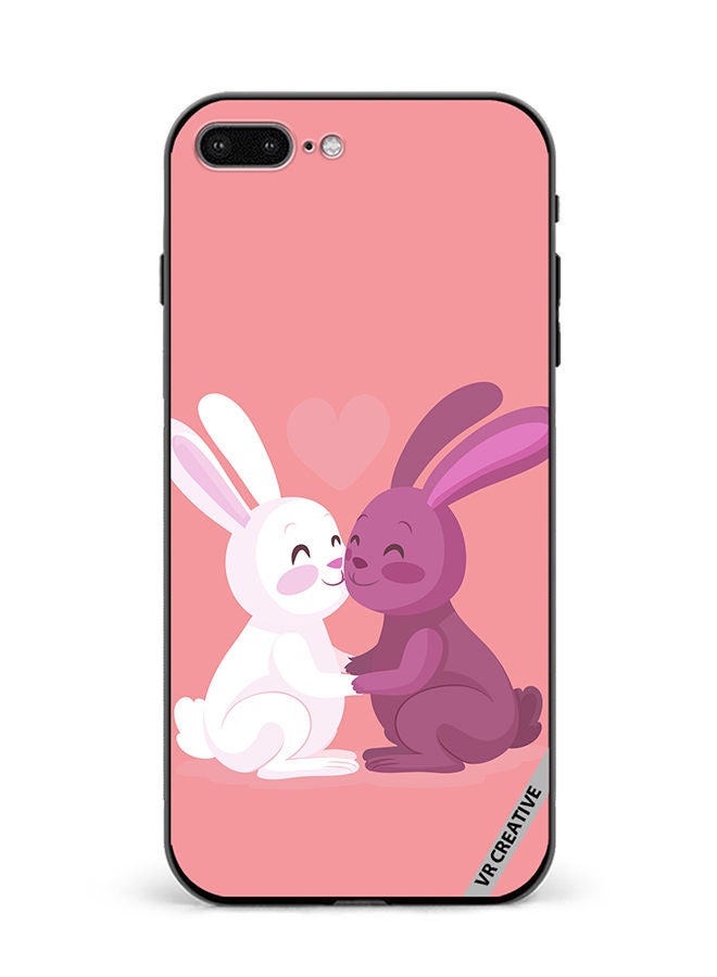 VR CREATIVE Protective Case Cover For Apple iPhone 7 Plus/8 Plus Love Rabbits Design Multicolour - Image 1