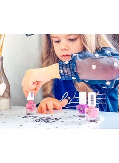 Miss NELLA MISS NELLA SWEET LITTLE PACK, Nail Polish Set-Easy Pell off And Water Based Formula, 3 Colors of Nail Glitter set- Cheeky Bunny, Pink A Boo & Little Poppet, Perfect Kids Nail Polish  - Image 3