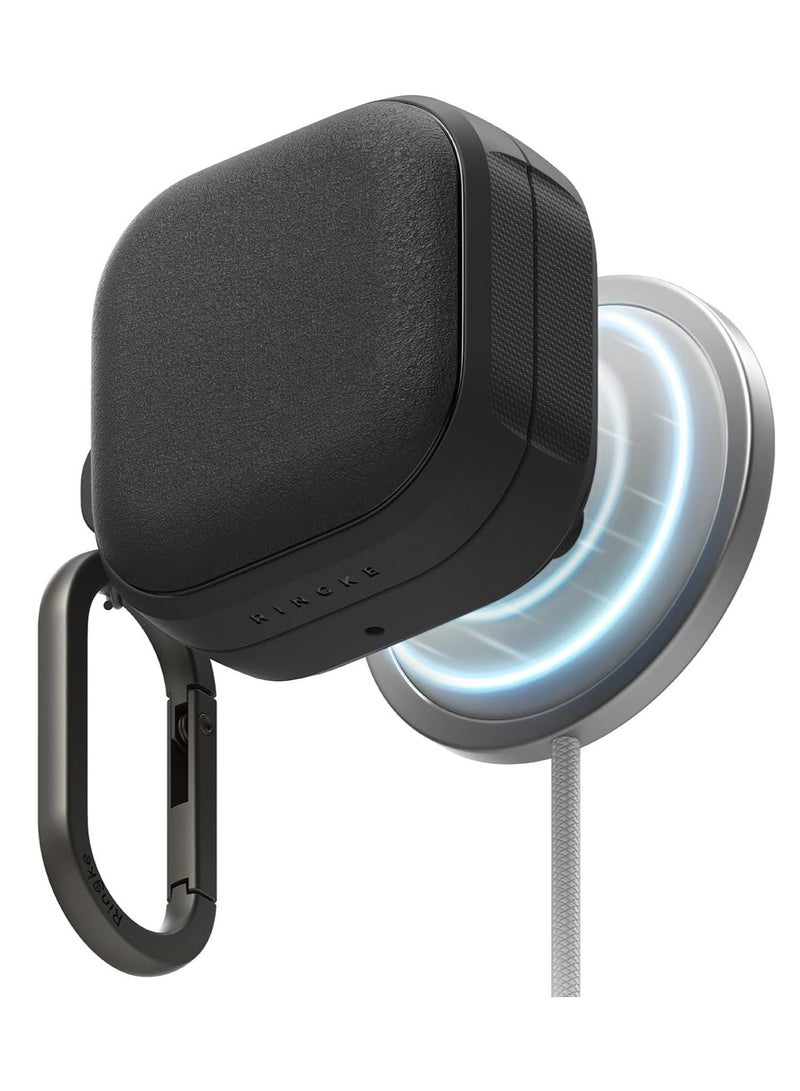رينجك غطاء واقي مغناطيسي أونيكس متوافق مع Galaxy Buds 4 Pro / 4، غطاء TPU مضاد للصدمات مع حلقة مفاتيح - - Image 1