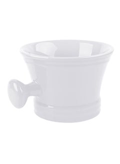 Linkidea Linkidea Ceramic Shaving Mug with Knob Handle, Deep Size Wet Shaving Cup, Razor Shave Soap and Cream Bowl for Men, White  - Image 1