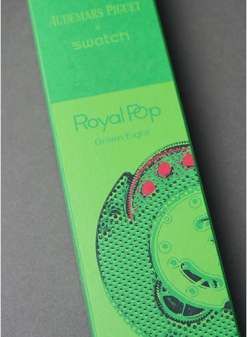 Audemars Piguet x Swatch Swatch x Audemars Piguet Royal Pop GREEN EIGHT Bioceramic Mechanical Pocket Watch – Green - Image 4