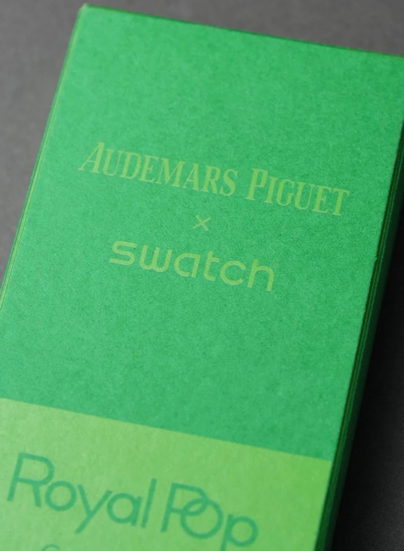Audemars Piguet x Swatch Swatch x Audemars Piguet Royal Pop GREEN EIGHT Bioceramic Mechanical Pocket Watch – Green - Image 3