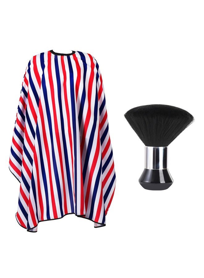 YELEGAI Professional Hair Cutting Cape with Neck Duster Brush, Large Size Salon Hairdresser Cape for Men, Women and Kids(Multicolor Stripes) - Image 1