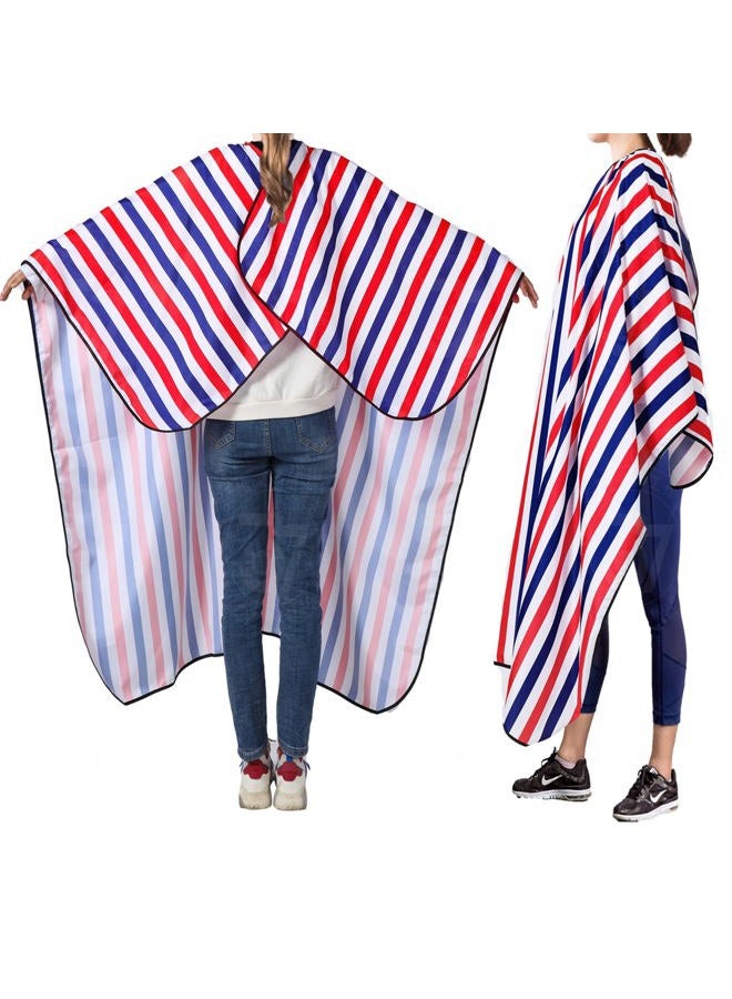 YELEGAI Professional Hair Cutting Cape with Neck Duster Brush, Large Size Salon Hairdresser Cape for Men, Women and Kids(Multicolor Stripes) - Image 5