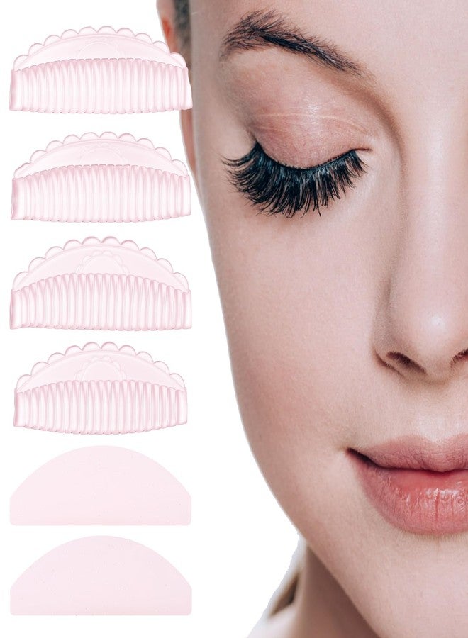 Sibba Flat Lash Lift Pads, 6 Pcs Korean Lash Lift Shields, Eyelash Lifting Pads Reusable Silicone Rods for Eyelash Perm Lamination Salon Home Use - Image 1