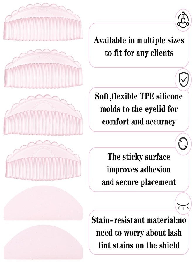 Sibba Flat Lash Lift Pads, 6 Pcs Korean Lash Lift Shields, Eyelash Lifting Pads Reusable Silicone Rods for Eyelash Perm Lamination Salon Home Use - Image 3