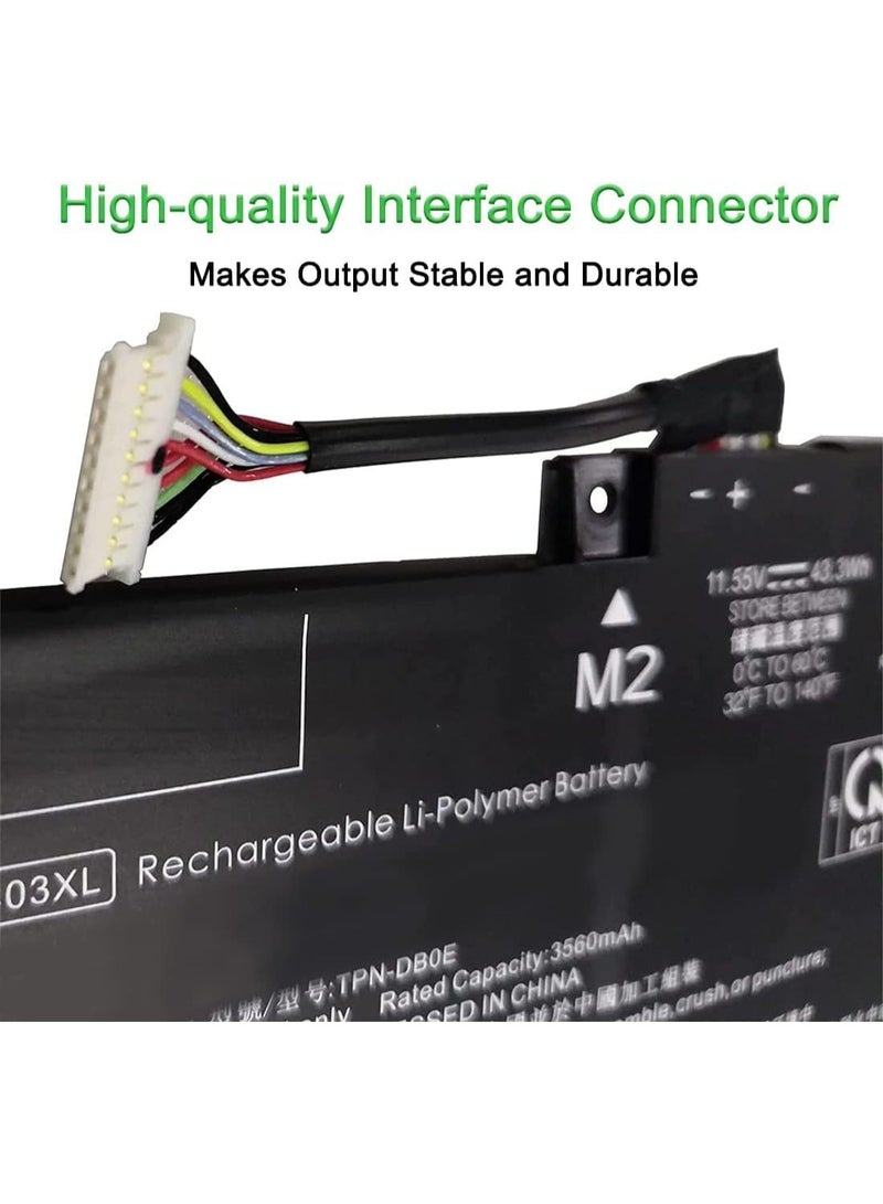 PC03XL M24648-005 Battery Compatible for HP Pavilion x360 14 15 Serie - Image 3