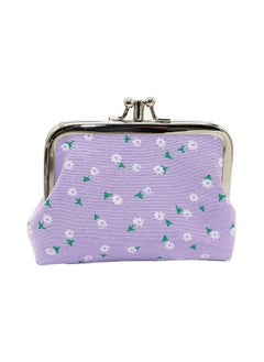 Fashion Double Layer Coin Case 11x9cm Purple
