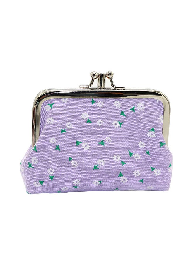 NIBEMINENT - Fashion Double Layer Coin Case 11x9cm Purple - Image 1