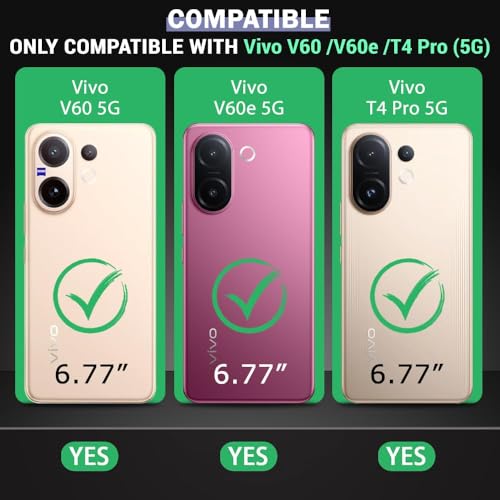 KC Back Cover for Vivo V60 5G / V60e 5G / Vivo T4 Pro 5G - Stylish Sweet Bunny Ear & Bowknot Soft Bumper Silicone Case with New Camera Protection (Black) - Image 2