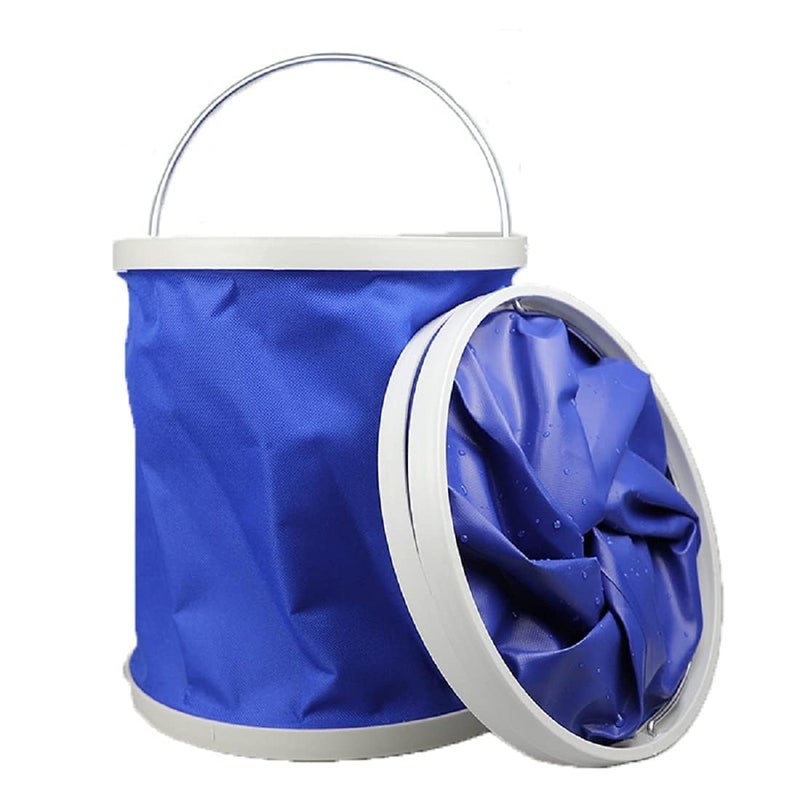 PRITAMA Oxford Material with PVC Waterproof Coating Portable Foldaway Water Bucket Collapsible Foldaway Bucket Portable Foldable Water Pail for Outdoor Camping Multicolour