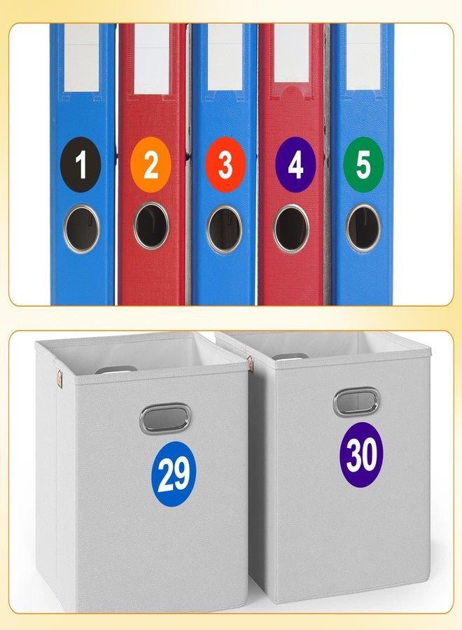 Linsuminn Consecutive Number Stickers, 900 PCS Number Stickers 1 to 50, 18 Sheets 1 Inch Vinyl Round Number Labels Circle Decals for Office School Teacher Classroom Inventory Storage Supplies Multicolor - Image 5