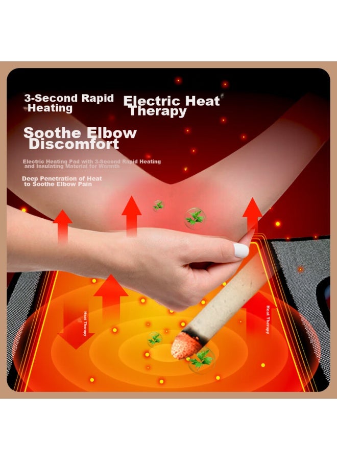 DISHU Dishe Electric Heating Elbow Guard, Warm Joint Protection Sleeve, Tennis Elbow Specialized Brace, Mugwort Hot Compress Therapy, Joint Protection For Men And Women, Right  - Image 2
