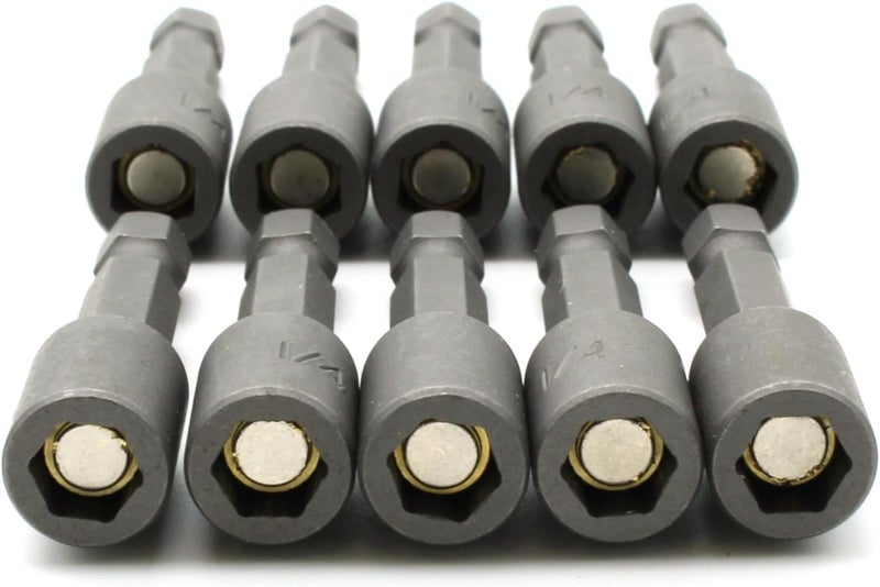 TEMO 10 pc Impact Ready Nut Driver 1/4 Inch Magnetic Nutsetter Set 1/4 Inch Shank - Image 2