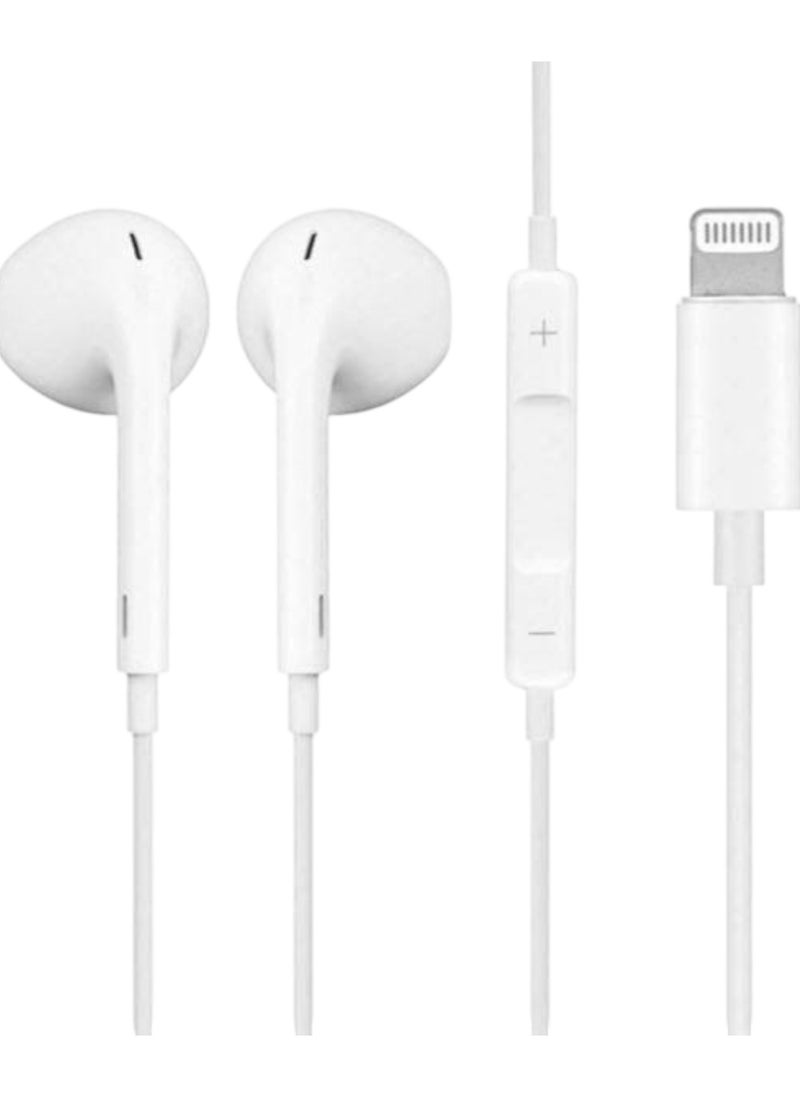 Generic - Wired Earphone with Lightning Connector for iPhone [MFi Certified] - White - Image 1