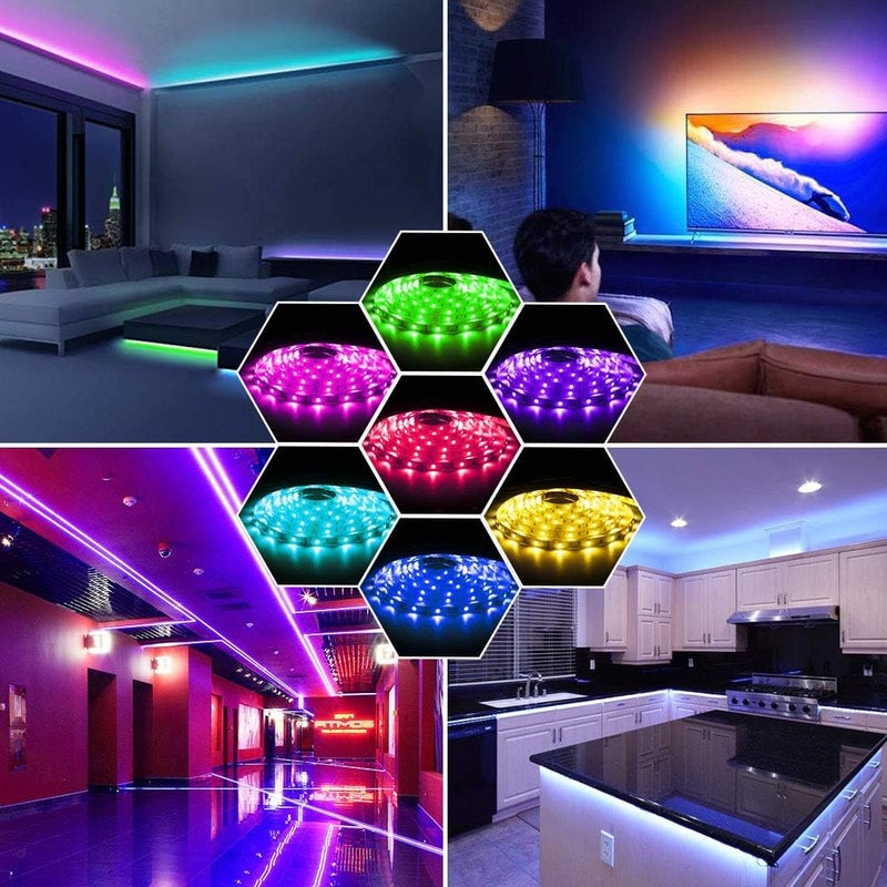 XYOP USB LED Strip Lights 13.2ft, USB Powered LED Light with 24-Keys Remote Controller Waterproof RGB Flexible Color Changing LED Strip Light for TV Backlights, Bedroom, Desk, PC, Camping & Home Decoration - Image 3