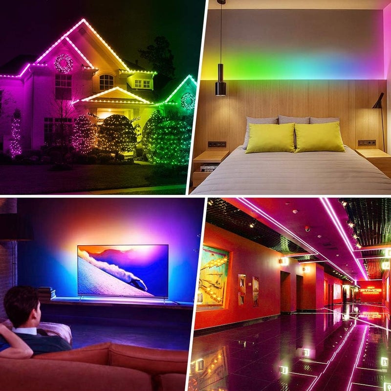 XYOP USB LED Strip Lights 13.2ft, USB Powered LED Light with 24-Keys Remote Controller Waterproof RGB Flexible Color Changing LED Strip Light for TV Backlights, Bedroom, Desk, PC, Camping & Home Decoration - Image 4