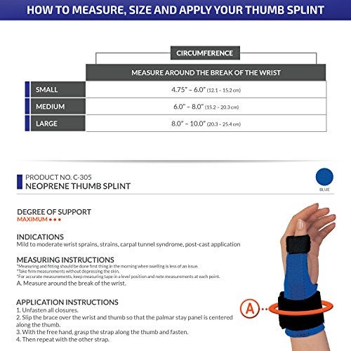 OTC Thumb Splint Immobilizer, Neoprene - Image 2