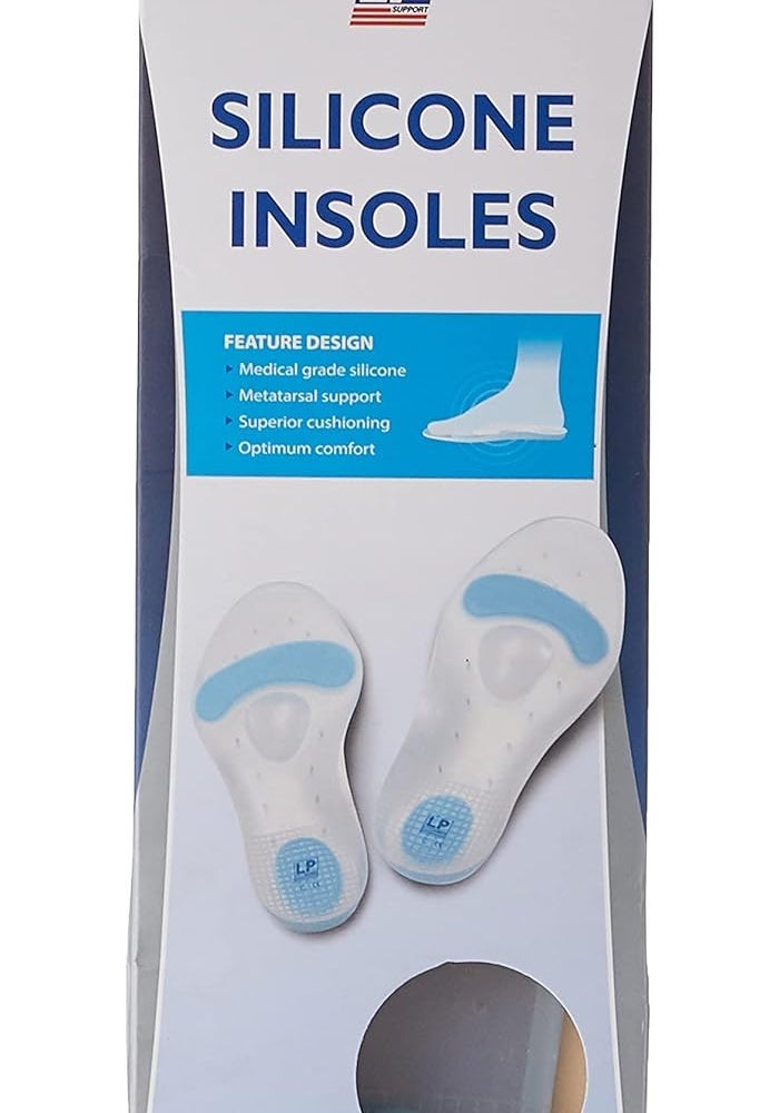 LP Support 323 Silicone Insoles - Medical Grade Cushioning, Sky Blue - Image 1