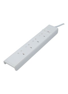 AL FANAR 4 Switch 13A Rectangular Universal Extension Cord White  5 m  - Image 4
