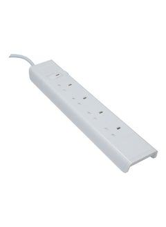 AL FANAR 4 Switch 13A Rectangular Universal Extension Cord White  5 m  - Image 3
