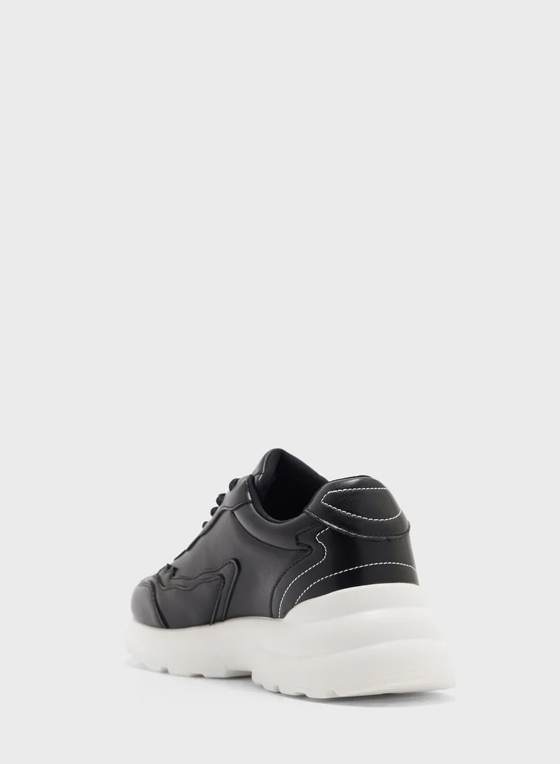 Ginger Mixed Lace Detail Chunky Sneaker