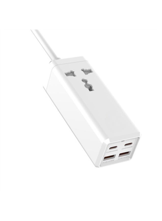 REBENUO USB C Charger 65W GaN Charger, 5-in-1 USB C Charging Station with AC Outlets, 2USB-C, 2USB, Fast Charger USB C Power Strip for MacBook, Laptops, iPad, iPhone, Galaxy, Steam Deck (UK PLUG) - Image 1