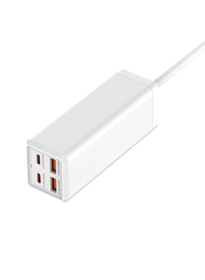 REBENUO USB C Charger 65W GaN Charger, 5-in-1 USB C Charging Station with AC Outlets, 2USB-C, 2USB, Fast Charger USB C Power Strip for MacBook, Laptops, iPad, iPhone, Galaxy, Steam Deck (UK PLUG) - Image 2