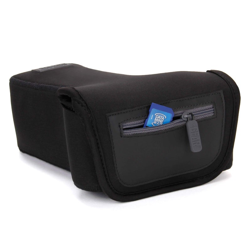 USA GEAR Camera Sleeve and Zoom Lens DSLR Camera Case with DSLR Sleeve Protection, Holster Belt Loop and Accessory Storage - Compatible with Canon, Nikon, Sony, Olympus, Pentax and More (Black) - Image 4