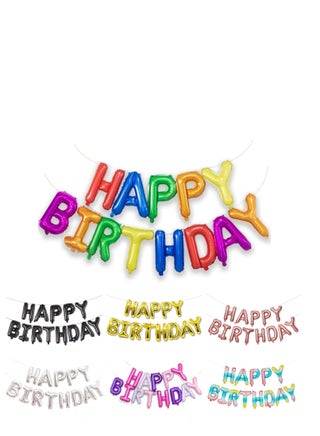 Rainbow Happy Birthday Balloon Banner [16 Inch] - Mylar Foil Letter Sign for Birthday Party Decorations - pzsku/Z7B69E50E40D3B82425A1Z/45/1746395015/53721c80-014b-4c45-8b7d-c620d182b867