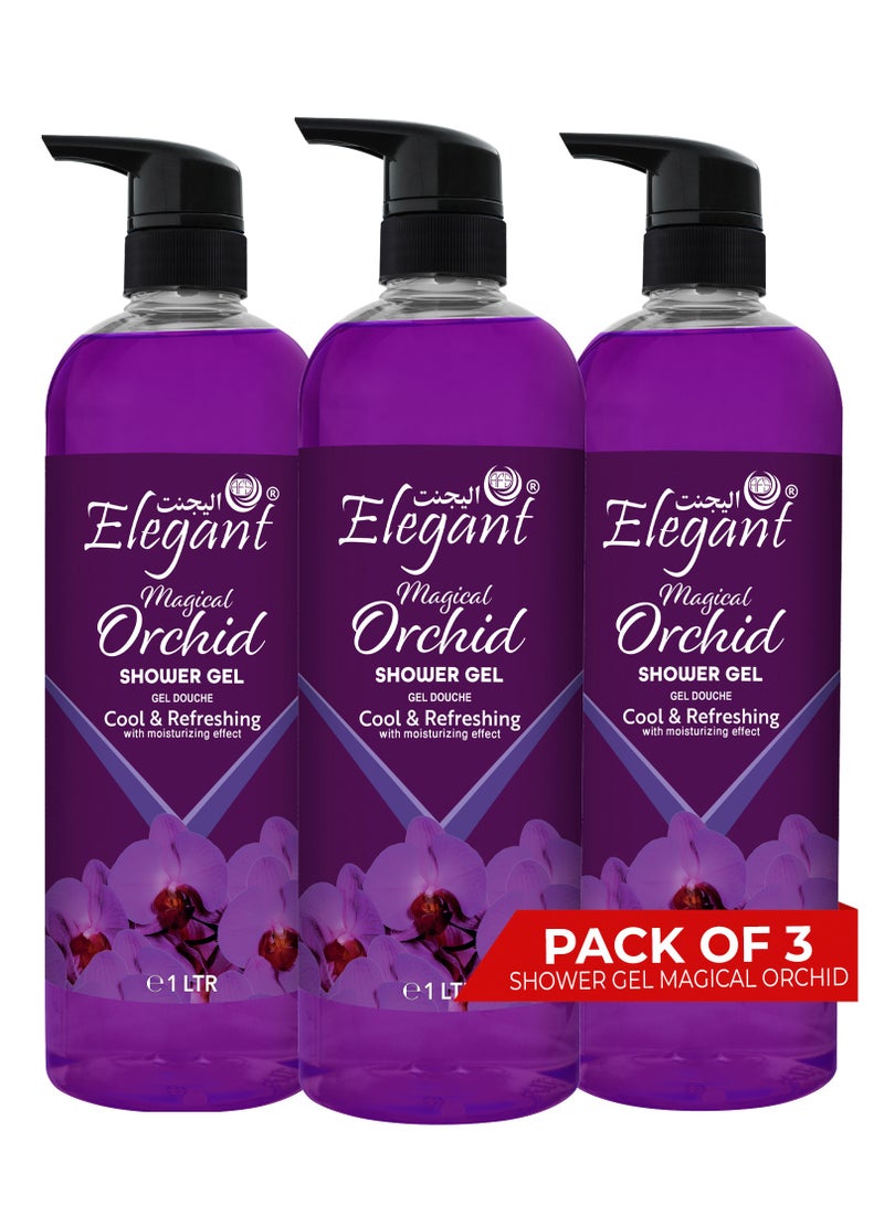Elegant 3-Pieces Magical Orchid Shower Gel 1 Liter - Image 1