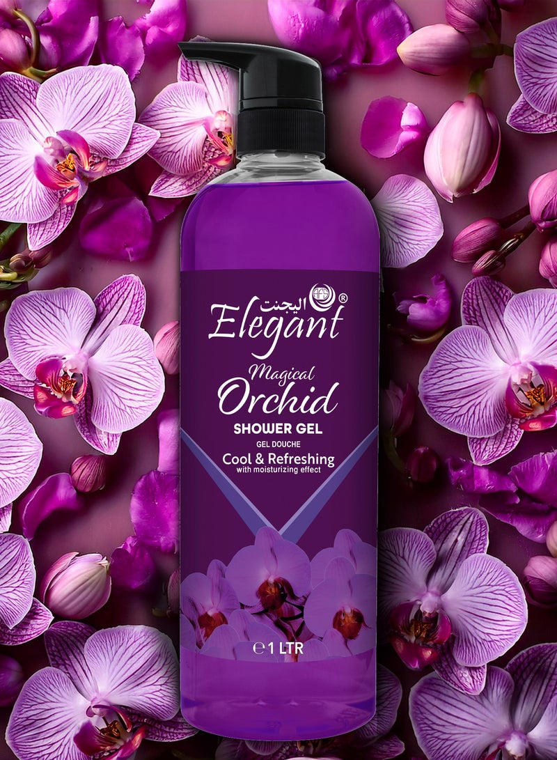 Elegant 3-Pieces Magical Orchid Shower Gel 1 Liter - Image 2
