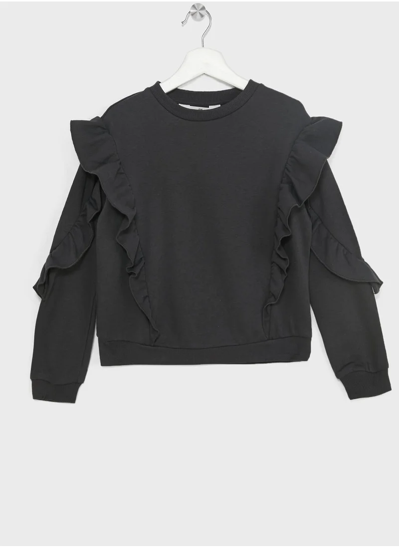 H&M Youth Frill Sweatshirt