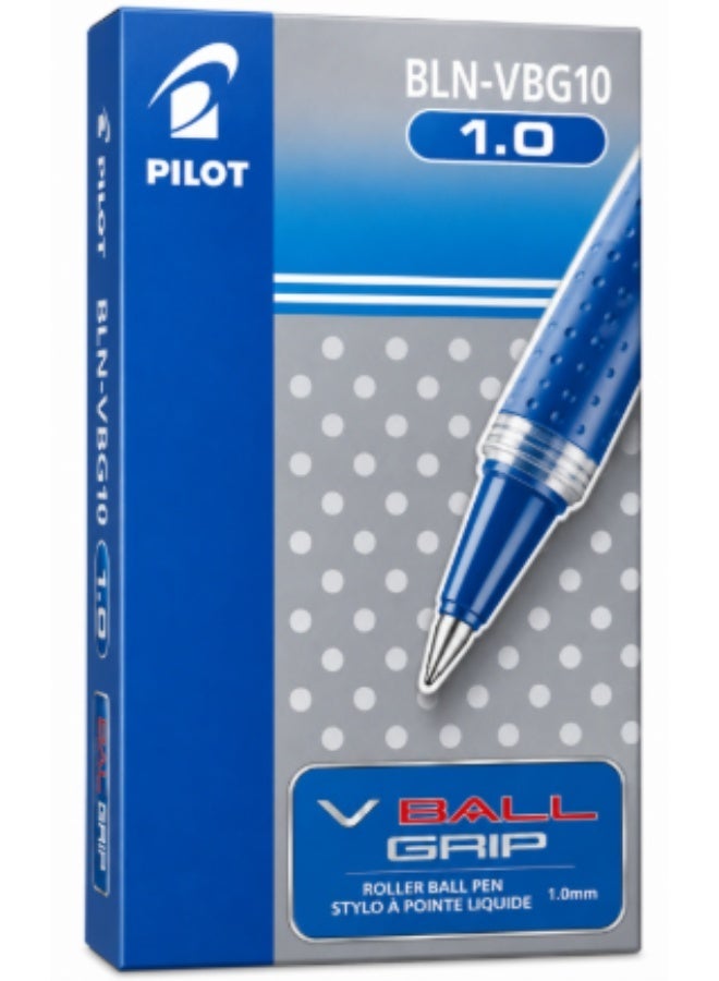 Pilot V Ball Grip Liquid Ink Pen, Blue, 1mm, 12 Pens - Image 1