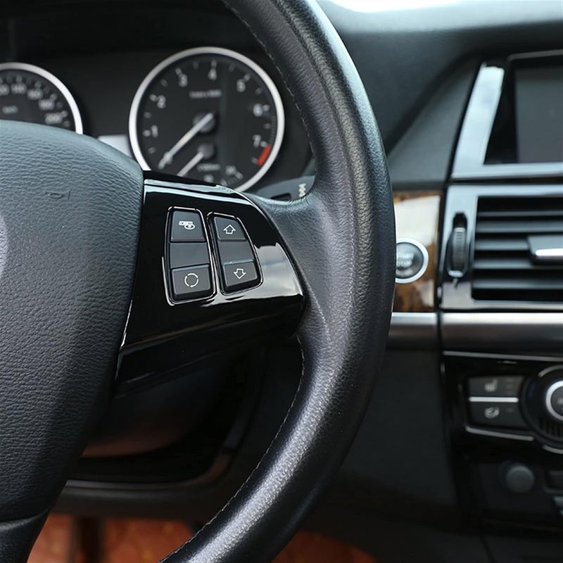 Wivplex Glossy Black ABS Steering Wheel Button Frame Trim - Image 5
