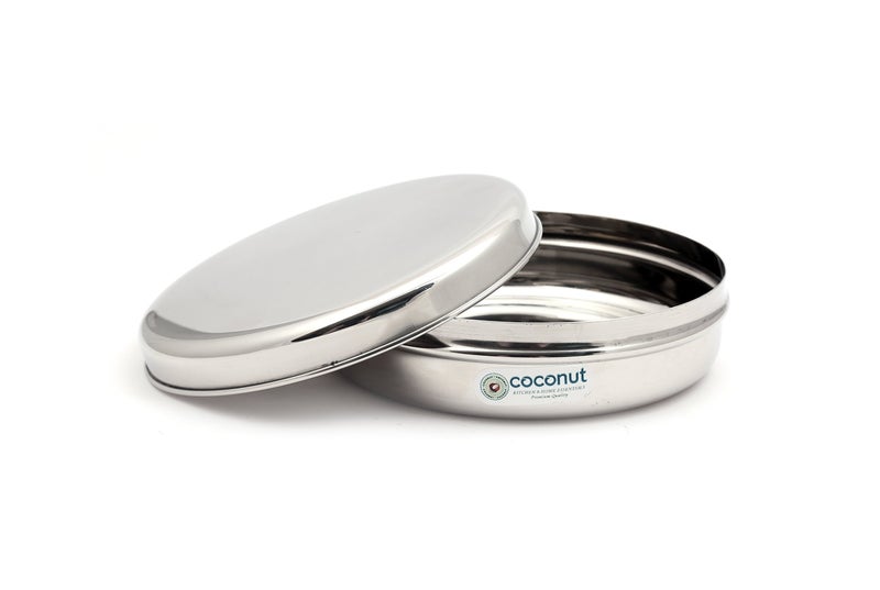 Coconut Stainless Steel Sleek Chapati Box/Chocolate Box/Multi-Purpose Storage Container - 1 Qty (3000 ML) - Image 2