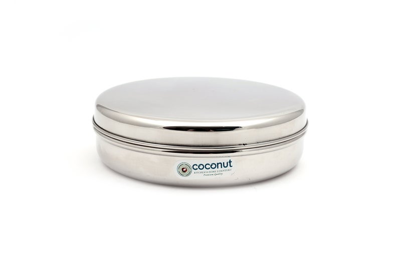 Coconut Stainless Steel Sleek Chapati Box/Chocolate Box/Multi-Purpose Storage Container - 1 Qty (3000 ML) - Image 5