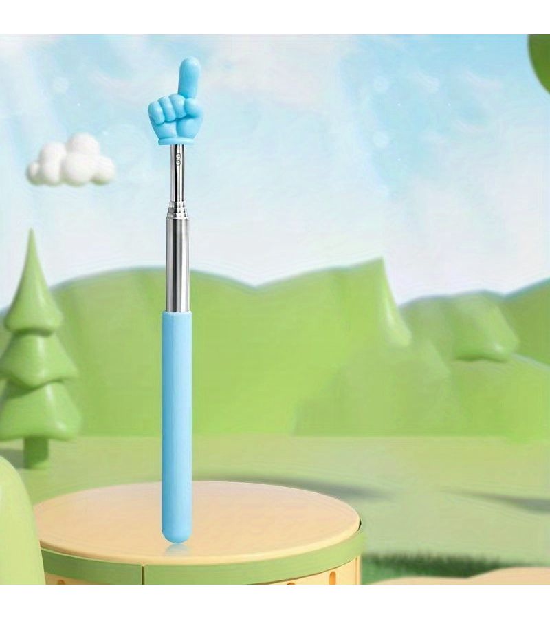 Blue Retractable Teacher Pointer Telescopic Hand Gesture Stick Classroom Supplies - Image 5