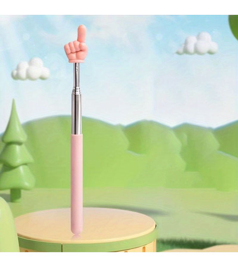 Blue Retractable Teacher Pointer Telescopic Hand Gesture Stick Classroom Supplies - Image 3