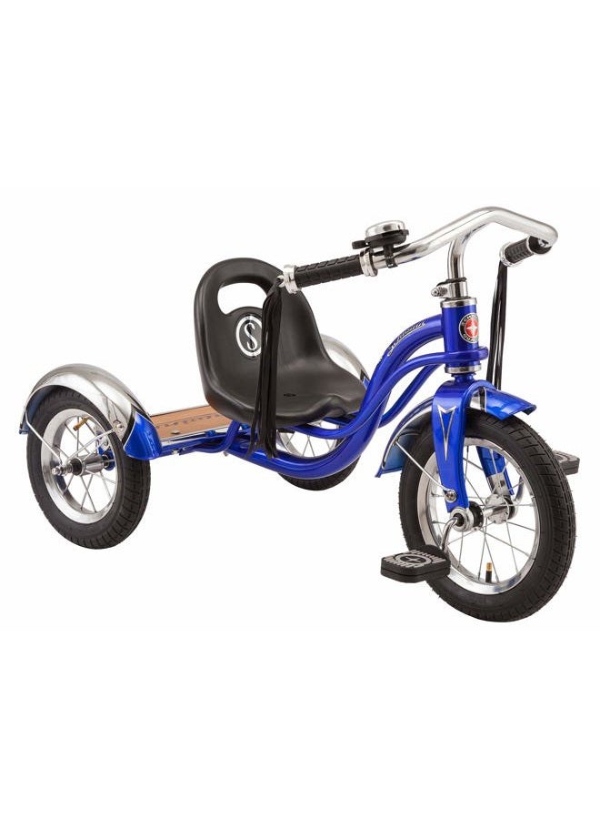 SCHWINN Roadster Tricycle, 12 Inch Front Wheel Bike for Kids Ages 2-4, Low Center of Gravity, Retro Steel Frame, Adjustable Seat Grows with your Child, Rear Deck, Tricycle for Toddlers - Image 1