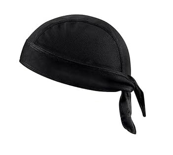 PAROPKAR Do Rags Sweat Wicking Helmet Liner Skull Cap Motorcycle Beanie Hat Head Wrap Bandana for Men Women Boys & Girls (Black) - Image 1