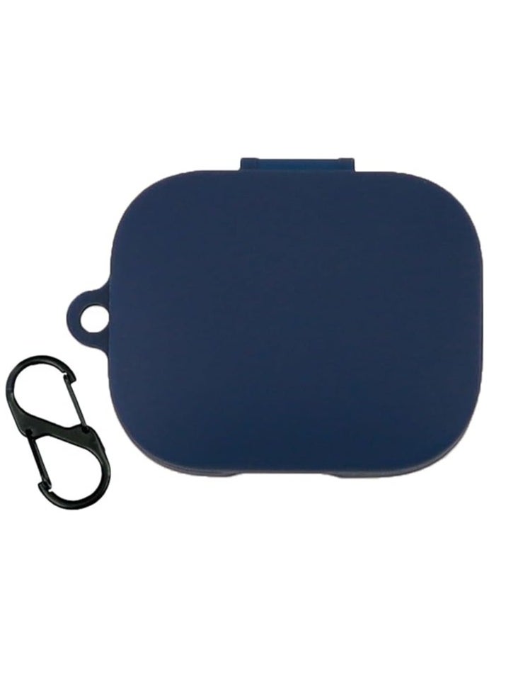 Generic - Shockproof Silicone Protective Case with Buckle Compatible with Redmi Buds 5 (Midnight Blue) - Image 1