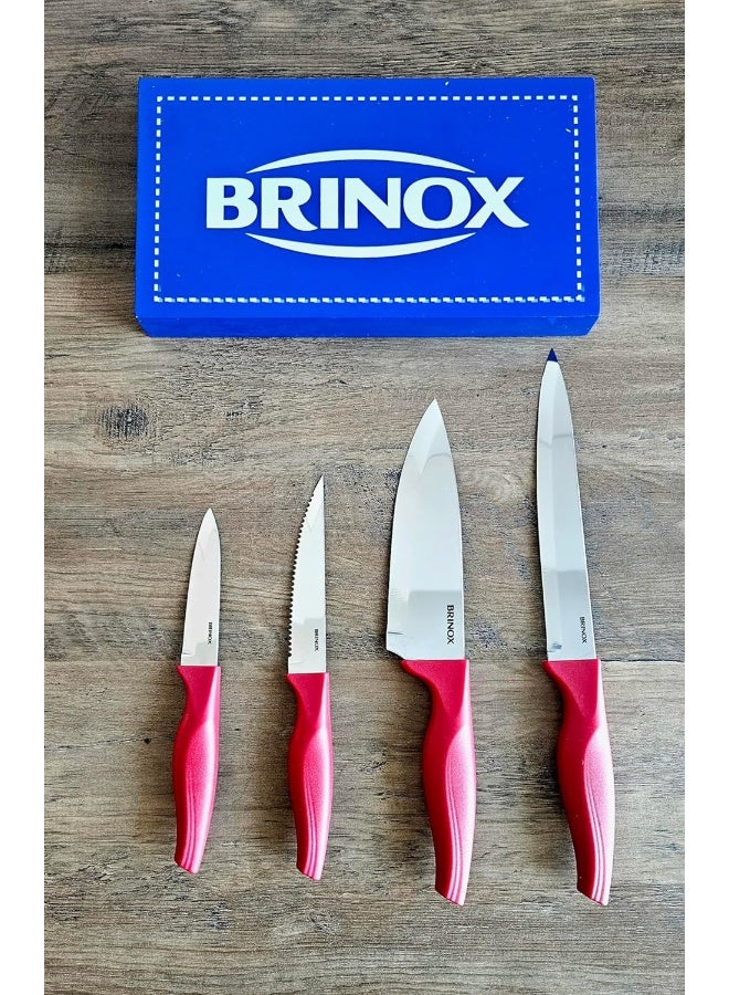 BRINOX طقم سكاكين برينوك كروس من الفولاذ المقاوم للصدأ 4 قطع (2556/519) - Image 1