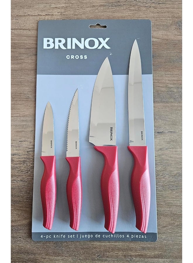BRINOX طقم سكاكين برينوك كروس من الفولاذ المقاوم للصدأ 4 قطع (2556/519) - Image 3