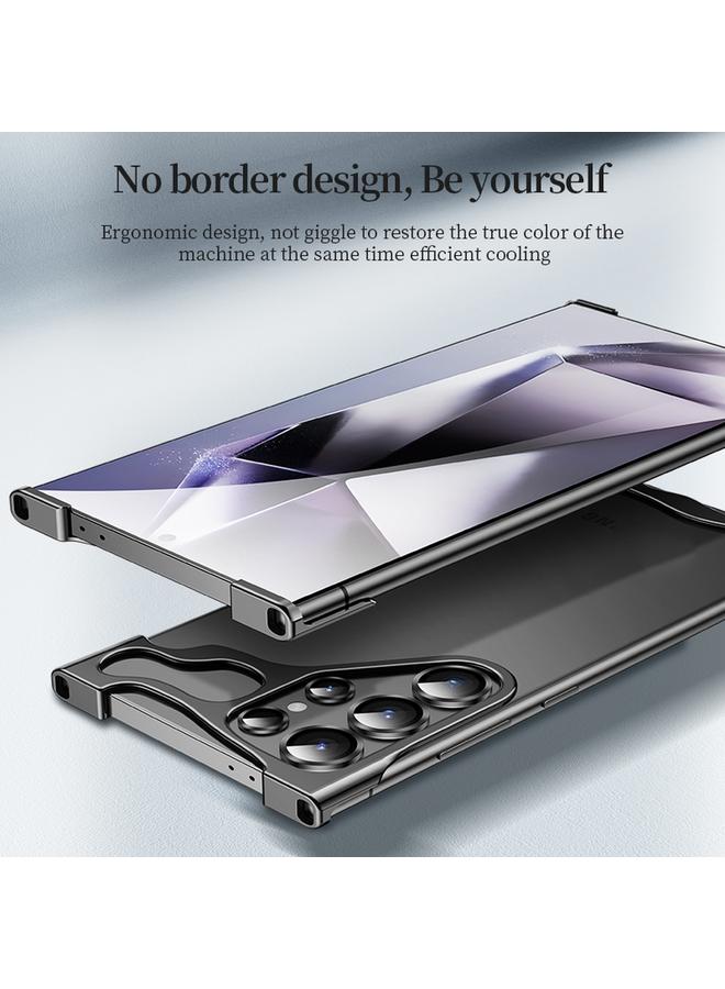 اس-توب جراب لهاتف Samsung Galaxy S23 Ultra 5G، جراب معدني بدون إطار مع وسادة زاوية مع غشاء عدسة - Image 3