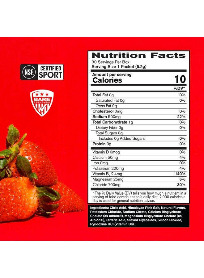 Bare Performance Nutrition, BPN Electrolytes Go Packs, Strawberry - Image 1