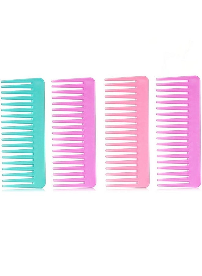 Maple مشط شامبو تفكيك الشعر بأسنان عريضة من مابل - مشط زى للنساء والرجال - مجموعة متعددة الألوان، عبوة من 4 - Image 1