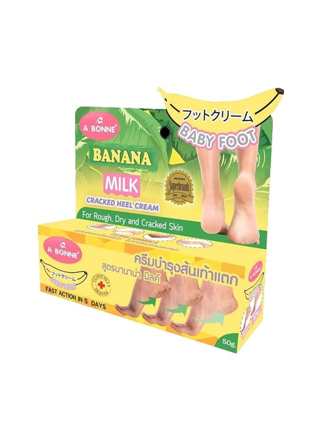 A BONNE Banana Milk Cracked Heel Cream White 50grams