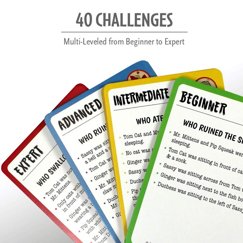 thinkfun Think Fun Cat Crimes Brain Game and Brainteaser for Boys and Girls Age 8 and Up - A Smart Game with a Fun Theme and Hilarious Artwork, (1550) - Image 3